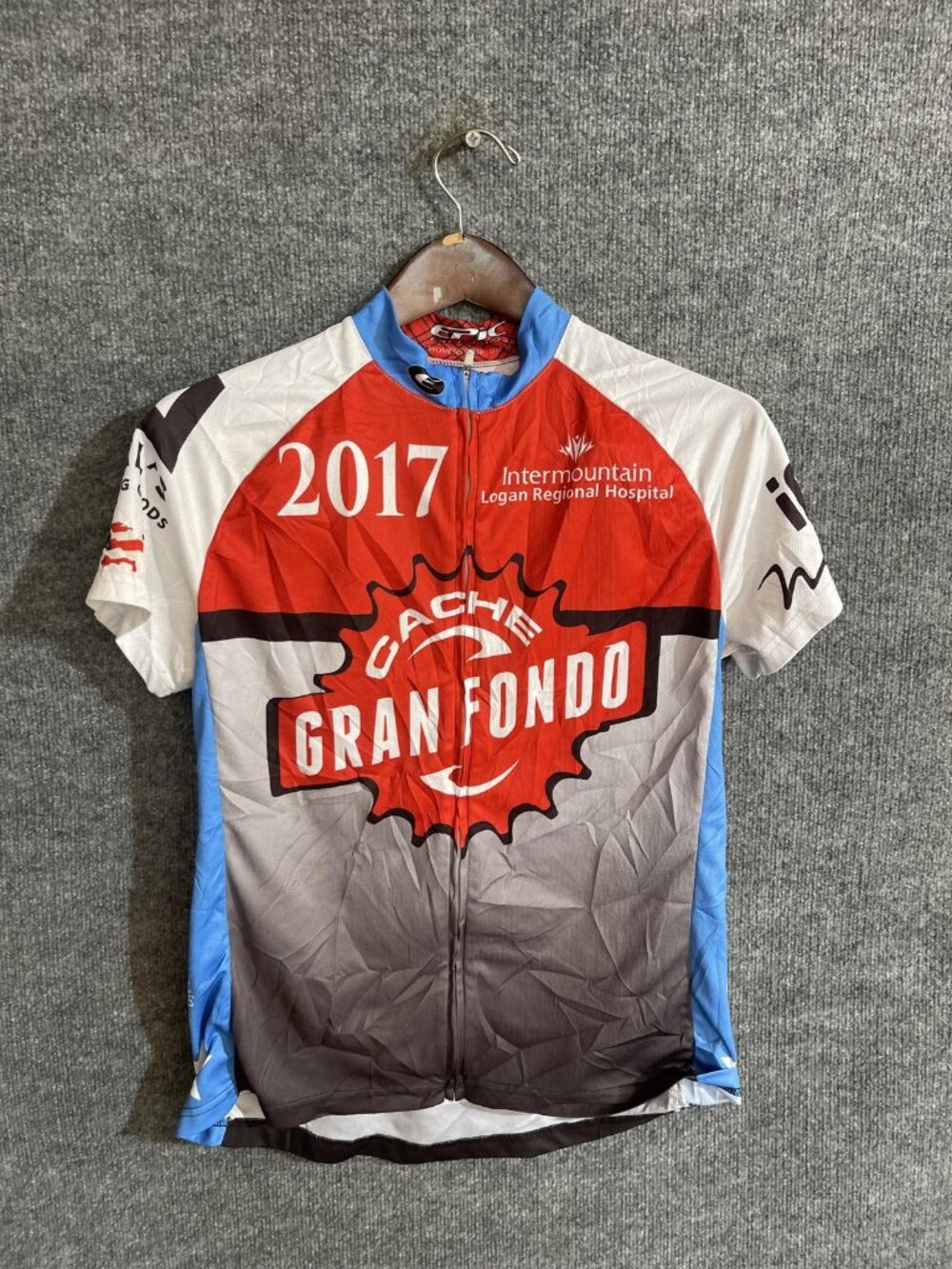 Epic Cache Gran Fondo Cycling Jersey Womens Large Multicolor 2017 Full Zip